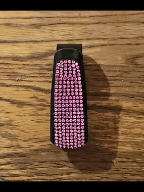 Pink Rhinestone Visor Glasses Clip Hanger for Sunglasses BNIB